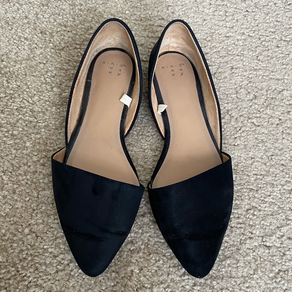 Women’s Rebecca Microsuede Pointed Ballet Flats - A New Day